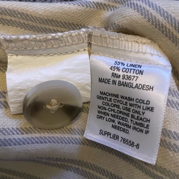 a.n.a Cream and Light Blue Striped Cropped Button Vest - Picture 5 of 5